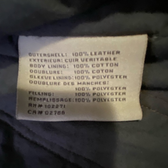 Mens Columbia Brown Soft Leather Zip Up Mock Neck Cotton Lined Casual Coat. Sz-L - Picture 7 of 16